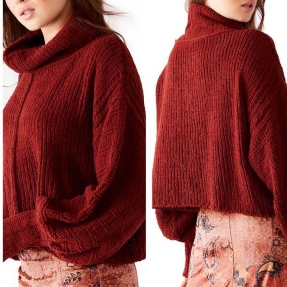 NWT FREE PEOPLE CRANBERRY PULLOVER SWEATER - Picture 2 of 9